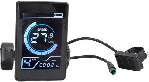 لوحة تحكم LCD كهربائية لركوب الدراجات مع بطاقتي NFC، وغطاء ABS، وشاشة ملونة عالية الدقة، وموصل 5 دبابيس، مناسب عالمي للدراجات الكهربائية والدراجات البخارية in Kuwait