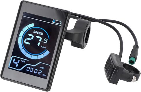 لوحة تحكم LCD كهربائية لركوب الدراجات مع بطاقتي NFC، وغطاء ABS، وشاشة ملونة عالية الدقة، وموصل 5 دبابيس، مناسب عالمي للدراجات الكهربائية والدراجات البخارية in Kuwait