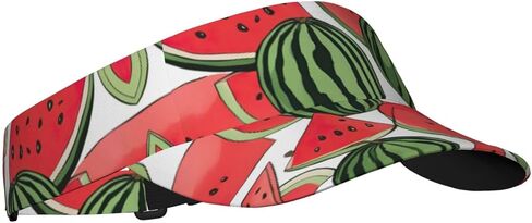 Red Watermelon Print Sports Sun Visor Hats Adjustable Running Golf Tennis Sun Cap for Women Men in Saudi Arabia