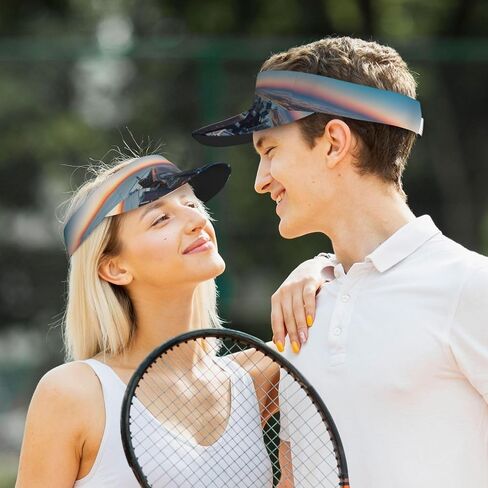 Chicago Illinois USA 1 Print Sports Sun Visor Hats Adjustable Running Golf Tennis Sun Cap for Women Men Black in Saudi Arabia