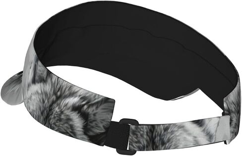 Blue Eyes Wolf Print Sports Sun Visor Hats Adjustable Running Golf Tennis Sun Cap for Women Men in Saudi Arabia