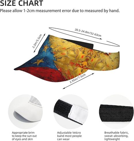 Flag of Venezuela Print Sports Sun Visor Hats Adjustable Running Golf Tennis Sun Cap for Women Men Black in Saudi Arabia