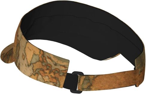 World Map Print Sports Sun Visor Hats Adjustable Running Golf Tennis Sun Cap for Women Men Black in Saudi Arabia