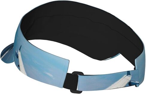 Airplanes Print Sports Sun Visor Hats Adjustable Running Golf Tennis Sun Cap for Women Men Black in Saudi Arabia