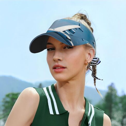 Airplanes Print Sports Sun Visor Hats Adjustable Running Golf Tennis Sun Cap for Women Men Black in Saudi Arabia