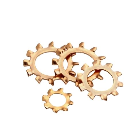 50/100/200 Pcs External Tooth Star Lock Washers M3 - M10 Brass Copper Internal Serrated Washer Gasket(External Tooth,M6-100PCS) in Kuwait