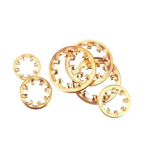 50/100/200 Pcs External Tooth Star Lock Washers M3 - M10 Brass Copper Internal Serrated Washer Gasket(External Tooth,M6-100PCS) in Kuwait