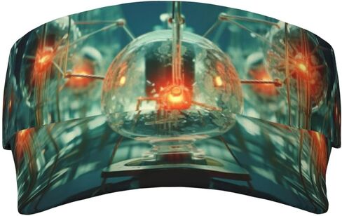 Abstraction Biology chemistry4 Print Sports Sun Visor Hats Adjustable Running Golf Tennis Sun Cap for Women Men Black in Saudi Arabia
