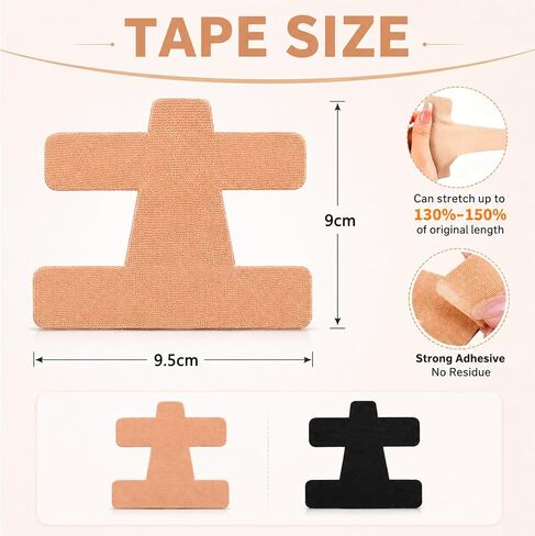 40 Pcs Pre-Cut Bunion Corrector Kinesiology Tape, Elastic Waterproof Bunion Tape for Bunion Pain Relief, Latex-Free Toe Support Strips, Self-Adhesive Hallux Valgus Corrector for All People in Kuwait