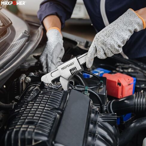 مفتاح ربط سيارات MAXPOWER مقاس 11 بوصة، مفتاح ربط واسع قابل للتعديل، فتحة فك واسعة 3"، مفتاح ربط تلقائي قابل للتعديل لبناء السيارات وصيانة الماكينات وإصلاحات المنزل in Kuwait