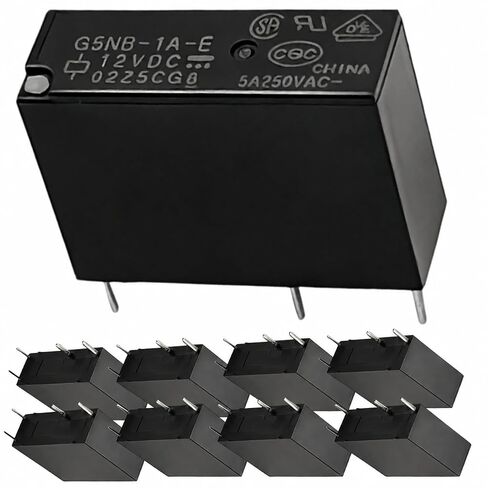 G5NB-1A-E-12VDC 9 Pack PCB Power Relay، 4-Pin SPST-NO 1 Form A، 5A 250VAC 30VDC، 720 ملف، مرحل للأغراض العامة من خلال الفتحة غير قابل للإغلاق in Kuwait