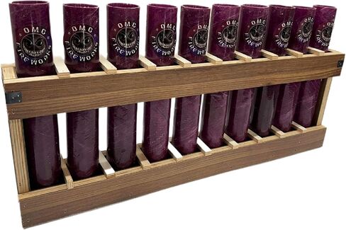 حامل ملاط ​​الألعاب النارية 10 رف رأسي مزود بأنابيب ملاط ​​من الألياف الزجاجية مقاس 1.75 بوصة in Kuwait