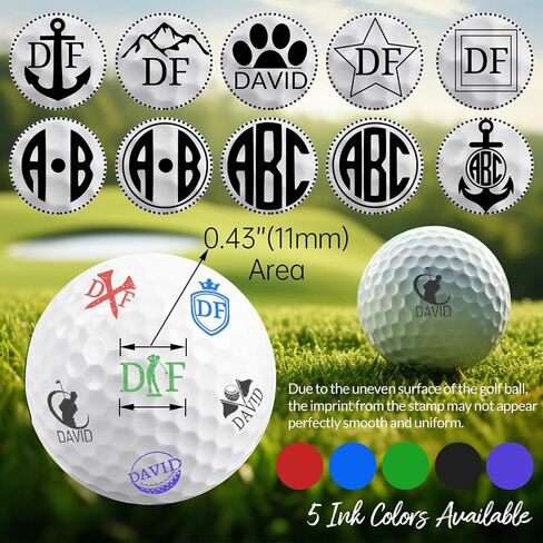 ubjva Golf Ball Stamp Personalized Custom Golf Ball Marker Monogram Golf Accessories for Golfers Dads Husbands in Kuwait
