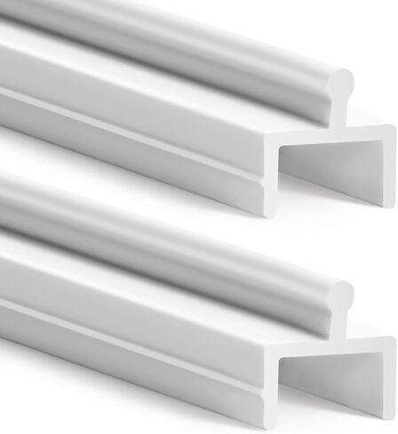 CroBlissful 2 Pcs Sliding Screen Door Track Bottom Replacement 72 Inch White Vinyl Track Long Easy to Cut Screen Door Hardware for Home Garage Office Parts Patio Repair Guide in Kuwait