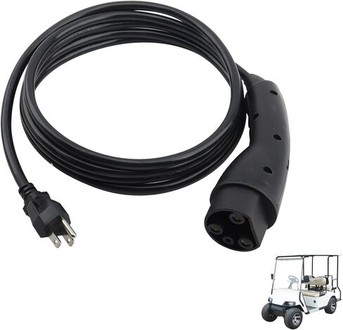 سلك طاقة شحن عربة الجولف متوافق مع عربات الجولف Evolution ICON EV 120 فولت 3-PIN مجموعة كابل الشحن استبدال رقم الجزء: 2.04.0620 ST-031016-PT in Kuwait