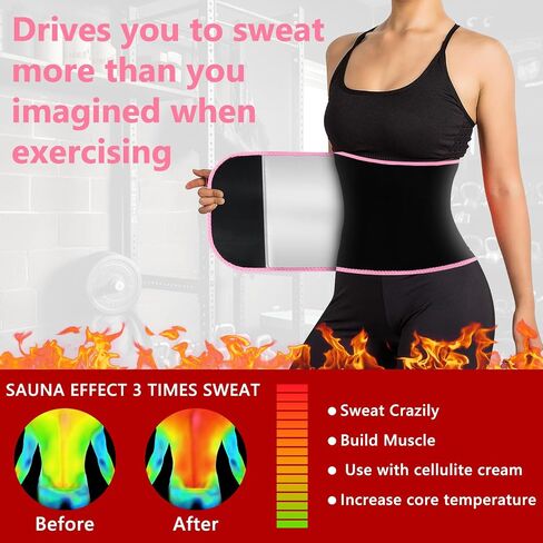 MORECOO Waist Trainer for Women/Men, Waist Sweat Band, Stomach Wrap, Belly Band Sweat Belt, Body Shaper Belt in Kuwait