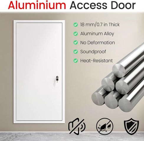 Recessed Metal Plumbing Access Panel for Drywall - Lockable Wall Hatch Cover for Hydrants, Electrical, and Inspections - Sizes: 20x20, 20x36, 28x32, 26x32 (66x81cm) in Kuwait