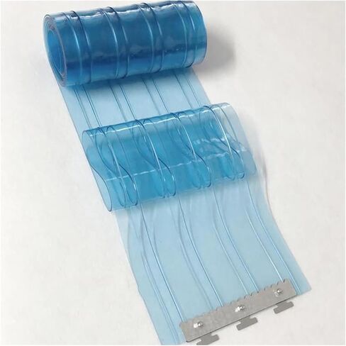 ستارة شريطية معزولة من مادة PVC - مقاومة للماء والرذاذ للمجمدات والمستودعات والكراجات - 1.05 × 2.3 م | حل المدخل الموفر للطاقة، أزرق، 1.05 × 2.3 م in Kuwait