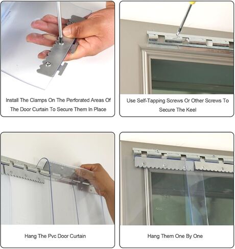 Waterproof Vinyl Door Strip Curtain - Durable PVC Industrial Curtain for Factories, Supermarkets & Warehouses - Effective Temperature Control & Energy Savings,2.1mm,120x200cm in Kuwait