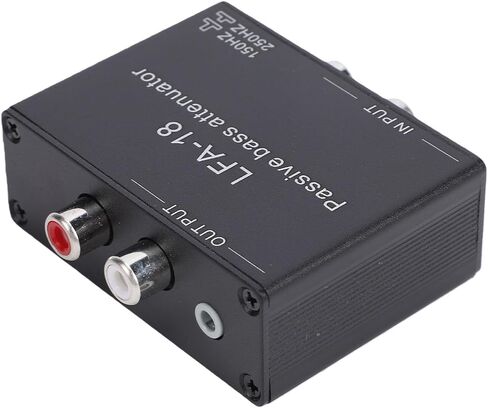 Passive Bass Attenuator, 150Hz-250Hz Cutoff, 3.5mm Stereo Input Output, Two Attenuation Modes for Amplifier Speaker in Kuwait