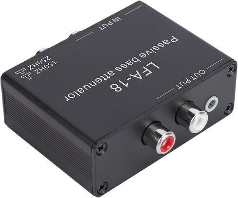 Passive Bass Attenuator, 150Hz-250Hz Cutoff, 3.5mm Stereo Input Output, Two Attenuation Modes for Amplifier Speaker in Kuwait