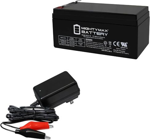 Mighty Max Battery ML3-12 12V 3.4AH Replacement Battery for BB BP3-12 Includes 12V Charger in Kuwait