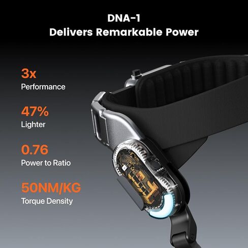 DNSYS X1 هيكل خارجي من الكربون، مساعدة الساق التي تعمل بالذكاء الاصطناعي، محرك 1.2 حصان، نطاق قاعدة 20 كم، تبديل بطارية 3 ثوانٍ، للمشي لمسافات طويلة والتسلق والجري، مقاس L (خط الخصر 41.3-49.2 بوصة) in Kuwait