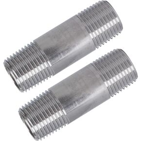 LTWFITTING الفولاذ المقاوم للصدأ 316 الأنابيب 2-1/2 بوصة طويلة الحلمة المناسب 1/2 بوصة ذكر NPT (حزمة من 2) in Kuwait