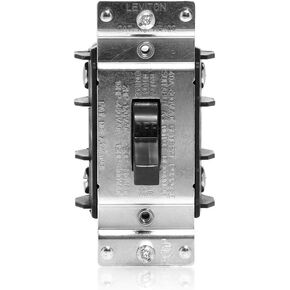 Leviton 40 أمبير، 600 فولت، ثنائي القطب، محرك تيار متردد أحادي الطور، مناسب لفصل المحرك، تبديل، درجة صناعية، غير مؤرض، MS402-DS، أسود in Kuwait