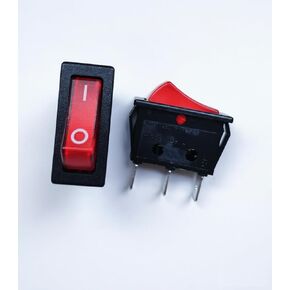 (1PC) Canal RH Series Rocker Switch 16A 125VAC 1/4HP 3-Pin ON-Off Red for Liren 2008D Electric Griddle & Drawer Warmer in Kuwait
