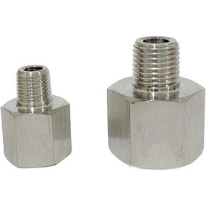 1/8 ''1/4'' 1/2 ''أنثى إلى ذكر موضوع 304 الفولاذ المقاوم للصدأ تخفيض تركيب الأنابيب موصل لقياس الضغط (F 1l4 x M 1l8) in Kuwait