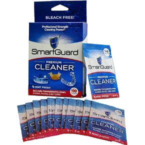 SmartGuard Premium Cleaner Crystals –(110 Cleanings)- Removes Stain, Plaque & Bad Odor from Dentures, Clear Braces, Mouth Guard, Night Guard & Retainers. in Kuwait