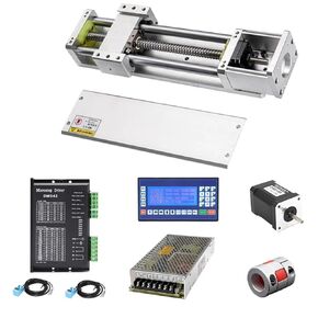 YH60S Linear Bearing Slider Module Ball Screw CNC Cross Table High Speed Precision Guide Rail Slide Table Motion Module Actuator(Complete kit,400mm Stroke) in Saudi Arabia