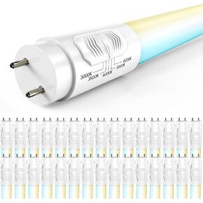 Sunco 30 حزمة T8 مصابيح LED 4 أقدام، استبدال أنبوب الفلورسنت LED، مصباح أنبوب LED 4 أقدام، تجاوز الصابورة، 18 وات، 2200 لومن، CCT قابل للتحديد 3000K/3500K/4000K/5000K/6000K، طاقة أحادية النهاية، عدسة بلورية UL in Kuwait