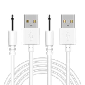 2.5mm DC Charging Cable, Fast Charging USB Cable, Compatible with Beauty Instrument Massager USB Charger Cords - 2 Pack in Saudi Arabia