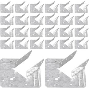 30 Pack 18-Gauge Galvanized Hurricane Ties for Roof Trusses, Heavy Duty Wood Joist Hangers Timber Connectors with High Wind in Kuwait