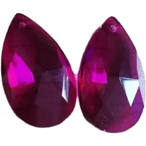 Hanging Crystals Prisms 100 Pieces 38mm Fuchsia Crystal Chandelier Parts Lamp Prism Hanging Drops Home Decoration Hangings Crystals for Decoration in Kuwait