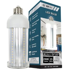 لمبة كوز الذرة LED GT-Lite، 100 وات (ما يعادل 500 وات)، 10,000 لومن، ضوء النهار 5000 ك، مصباح LED موفر للطاقة بقاعدة E26 لمستودع ورشة عمل المرآب الداخلي in Kuwait