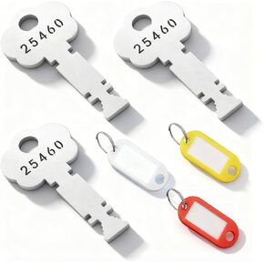 3-Pack 25460 Fire Alarm Box Key for Gamewell Master Alarm Boxes | for Fire and Rescue, Christmas Tree Key with Black, White, and Red Key Tag Cards in Kuwait