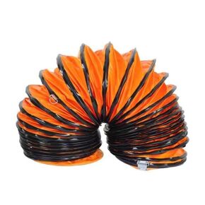 Flexible Orange PVC Ductwork for Ventilation - Adjustable Length with Steel Wire Frame & D-Shaped Rings(L2mx350mm) in Kuwait