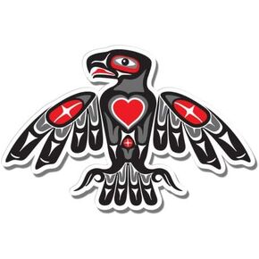 ملصق من الفينيل مقاس 5 بوصات من Native American Pacific Northwest Style Tomem Eagle Bird - لجهاز الكمبيوتر المحمول في السيارة I-Pad - ملصق مقاوم للماء in Kuwait