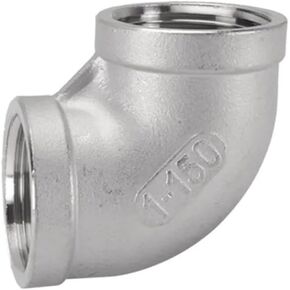 304 Stainless Steel Elbow DN15 1/8" 1/4" 3/8" 1/2" 3/4" 1" 2" BSPT Male Female for Pipes and Valves Water Pipe Fittings(F-F,2") in Kuwait
