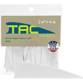 TAC Vanes Driver High Profile 2.25" Arrow Vanes – White (36 Pack) Archery Fletching in Saudi Arabia