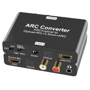 HDMI ARC Audio Extractor,192KHz ARC to Optical/SPDIF L/R 3.5mm Jack Stereo for TV DAC Audio Converter Digital to Analog Adapter in Saudi Arabia