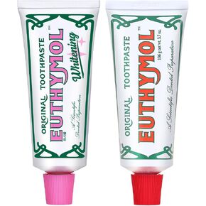 EUTHYMOL Pink Toothpaste Duo Bundle – 3.7 oz Each | Stain Removal in 2 Weeks, Long-Lasting Freshness for Sensitive Gum & Teeth, Cavity Protection in Kuwait
