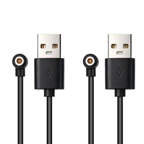 2 قطعة كابل شاحن مغناطيسي ذكي، بطول 60 سم/2 قدم بطول 4 مم رأس مغناطيسي USB-A سلك شحن متوافق مع R02 R09 R18 R03 R06 R08 R10 R11 R11M SR11M R12 BJ02 SRC01 SRC10 SR08 SR09 SR10 SR11 in Kuwait