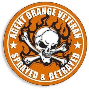 4x4 inch Round Agent Orange Veteran Sprayed & Betrayed Sticker - Vietnam Veteran Vinyl Decal Sticker Car Waterproof Car Decal Bumper Sticker in Saudi Arabia