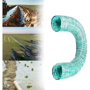 Extra Long Underground Gutter Drainage System/Perforated French Drain Pipe, Flexible/landscaping Drain Pipe Expandable, Winterproof Drainage Solutions, High-flow(Blue 2''/5cm,Long 12m(39.4ft)) in Kuwait