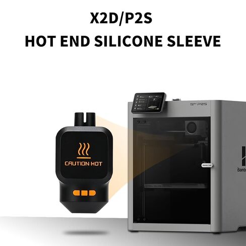 Original Silicone Sock for Bambu Lab P2S/X2D 3D Printer with Identification Code Extruder Sleeve P2S, High Temperature Resistance Hotend Heater Block Silicone Cover for Nozzle Protection 3PCS in Kuwait
