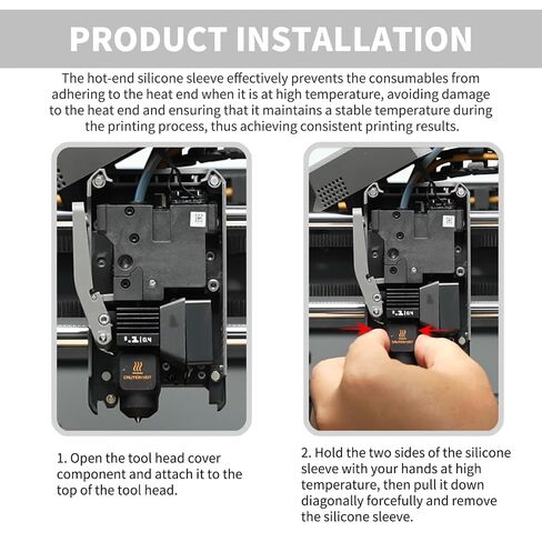Original Silicone Sock for Bambu Lab P2S/X2D 3D Printer with Identification Code Extruder Sleeve P2S, High Temperature Resistance Hotend Heater Block Silicone Cover for Nozzle Protection 3PCS in Kuwait